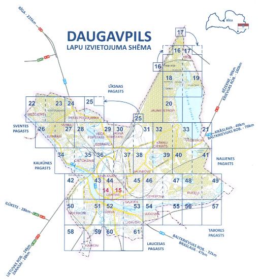 Maps City Maps Atlases Daugavpils Pilsetas Plans