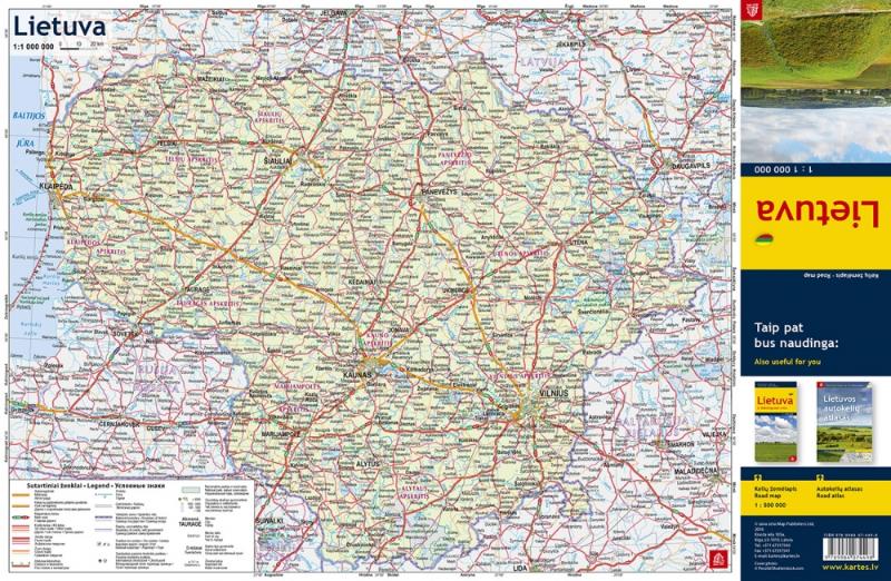 Maps Road Maps Atlases Lietuva