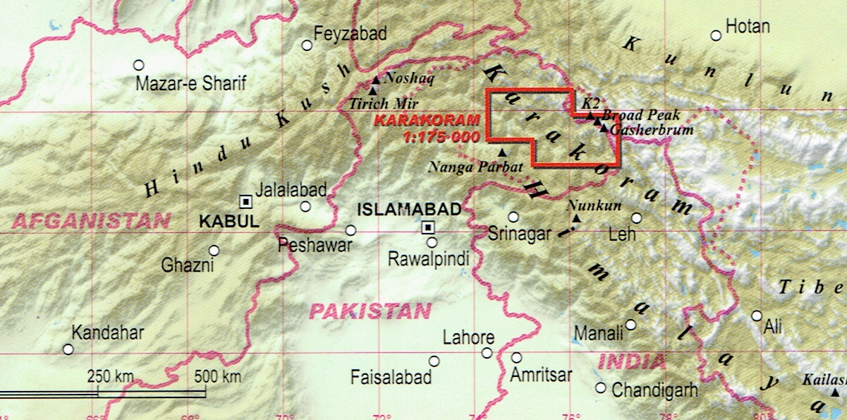 Maps Tourism Maps Karakoram Trekking Map   Extraimg20641 